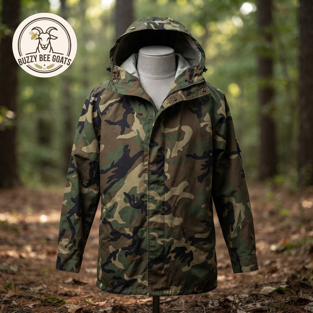 Vintage US Military Gore-Tex Woodland Camo Parka ECWCS Gen I Large Long